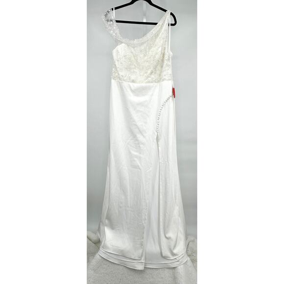 Mac Duggal [ 12 ]‎ Ivory Drop Shoulder Embellished Bodice Evening Gown  11264 - Picture 4 of 15